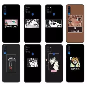 Черный чехол из ТПУ для Samsung Galaxy A50 50S A30S A10 A01 A11 A21S A31 A41 A51 A71 M21 M30S S10 LITE Чехол в стиле японского аниме Samsung A01
