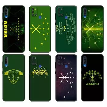 Черный чехол из ТПУ для Samsung Galaxy A50 50S A30S A10 A01 A11 A21S A31 A41 A51 A71 M21 M30S S10 LITE, чехол с национальным флагом Адыгеи Samsung A01