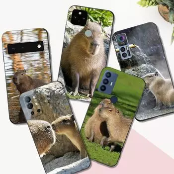 Черный чехол из ТПУ для телефона TCL 20 20L 10 lite 10L PLUS PRO 20E 20R 20SE 20XE 205 20B 20Y Capybara TCL 10 Pro