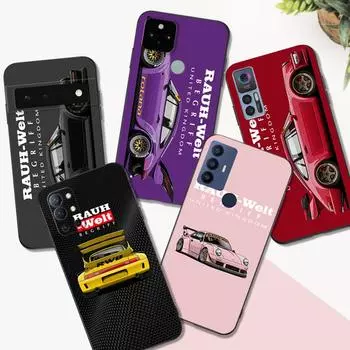 Черный чехол из ТПУ для телефона TCL 20 20L 10 lite 10L PLUS PRO 20E 20R 20SE 20XE 205 20B 20Y jdm RWB 911 964 933 спортивный автомобиль TCL 20B