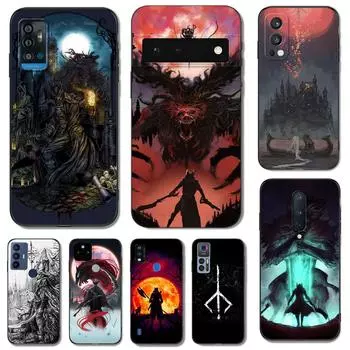 Черный чехол из ТПУ для телефона TCL 20 20L 10 lite 10L PLUS PRO 20E 20R 20SE 20XE 205 20B 20Y Bloodborne Blood Moon Art TCL 20 5G