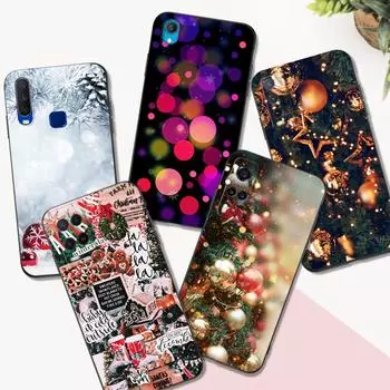 Черный чехол из ТПУ для Vivo V5 V5S V7 V9 Youth V11 V11i V15 V17 NEO V20 E V21 V21E V23 V23E PRO 4G 5G зима для девочек, Рождество Vivo V20E