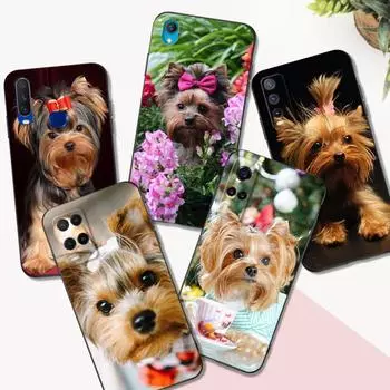 Черный чехол из ТПУ для Vivo Y01 Y2 Y12S Y12A Y50 Y15 Y15A Y15S Y17 Y3 Y11 Y50 Y50T Y51S 2019 2020 5G йоркширский терьер собака Vivo Y3 2019