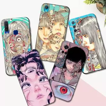 Черный чехол из ТПУ для Vivo Y52 Y70 Y70s Y70T Y71 Y71A Y72 Y73S Y75 Y76 Y75 Y81 5G 2020 shintaro kago ужас мультфильм Vivo Y70