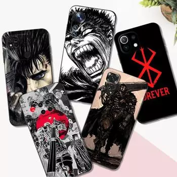 Черный чехол из ТПУ для Xiaomi mi 12 lite pro SX 11lite NE 11i 11T Pro Redmi 10 10A 10C 4G 5G Berserk Xiaomi 12 12S 12X