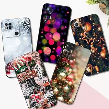 Черный чехол из ТПУ для Xiaomi mi 12 lite pro SX 11lite NE 11i 11T Pro Redmi 10 10A 10C 4G 5G зима девушка рождество xiaomi mi 11