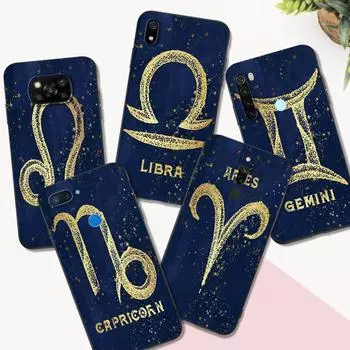 Черный чехол из ТПУ для Xiaomi mi 10 10T NOTE 10 9 A3 lite 9T PRO Cover Constellation sign xiaomi mi 10T lite