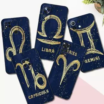 Черный чехол из ТПУ для Xiaomi mi 12 lite pro SX 11lite NE 11i 11T Pro Redmi 10 10A 10C 4G 5G созвездие знак Redmi 10C