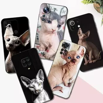 Черный чехол из ТПУ для Xiaomi POCO M4 X4 C40 Pro 4G 5G X3 NFC 5G F3 F4 GT Sphynx Cat POCO X3 NFC