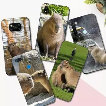 Черный чехол из ТПУ для Xiaomi Redmi 5 5plus 6 6a 7 7a 8 8a задняя крышка Капибара Redmi 6