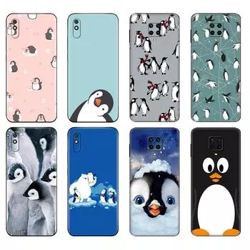 Черный чехол из ТПУ для Xiaomi Redmi 7A 8 8A 9 9A 9C чехол Redmi Note 8T 8 Pro T Note 9 9S 9 Pro чехол милый милый пингвин Xiaomi Redmi 7A