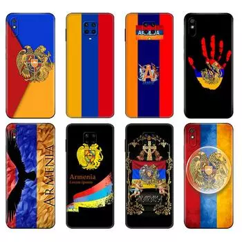 Черный чехол из ТПУ для Xiaomi Redmi 7A 8 8A 9 9A 9C, чехол Redmi Note 8T 8 Pro T Note 9 9S 9 Pro, чехол с армянским флагом Армении Xiaomi Redmi 7A