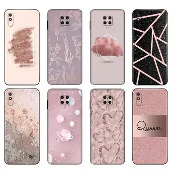Черный чехол из ТПУ для Xiaomi Redmi 7A 8 8A 9 9A 9C, чехол Redmi Note 8T 8 Pro T Note 9 9S 9 Pro, золотой, розовый, блестящий, розовый Love Herat Xiaomi Redmi 7A