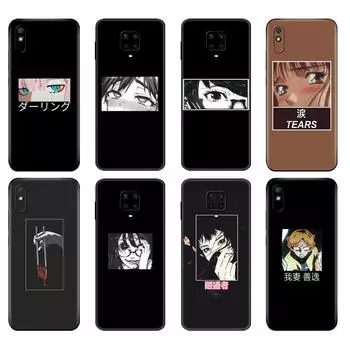 Черный чехол из ТПУ для Xiaomi Redmi 7A 8 8A 9 9A 9C, чехол Redmi Note 8T 8 Pro T Note 9 9S 9 Pro, чехол в стиле японского аниме Xiaomi Redmi Note 8T