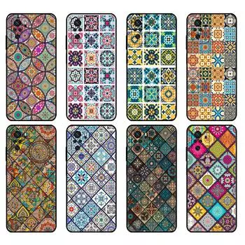 Черный чехол из ТПУ для Xiaomi Redmi 9T, чехол Redmi Note 9T Note 10 5G 4G Pro 10S, чехол с 3D-тиснением, винтажный ретро-решетчатый цветок Redmi NOTE 9T