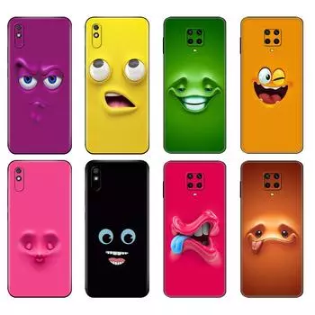 Черный чехол из ТПУ для Xiaomi Redmi 7A 8 8A 9 9A 9C, чехол Redmi Note 8T 8 Pro T Note 9 9S 9 Pro, чехол Funny Face Xiaomi Redmi Note 9S