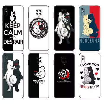 Черный чехол из ТПУ для Xiaomi Redmi 7A 8 8A 9 9A 9C Чехол Redmi Note 8T 8 Pro T Note 9 9S 9 Pro Чехол Kumamon Danganronpa Monokuma Xiaomi Redmi 7A