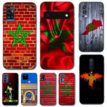 Черный чехол из ТПУ для ZTE Blade A3 A5 A7 2019 2020 A31 A51 A71 A7S V2020 L210 L8 smart vita 2022 v30 марокканский флаг Марокко ZTE Blade A51