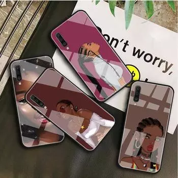 Черный чехол из закаленного стекла для Samsung Galaxy A10S A10E A20S A20E A30S A40 A50S A60 A70 A80 A90 A6 A7 A8 A10S