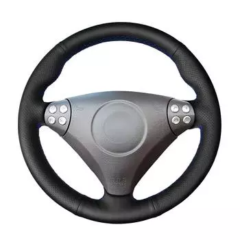 Черный чехол на руль автомобиля из искусственной кожи для Mercedes Benz SLK-Class W170 W171 SLK 200 280 350 2004-2008 C230 Kompressor чёрный