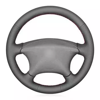 Черный чехол на руль автомобиля из искусственной кожи для Citroen Xsara Picasso Berlingo 2001-2008 C5 2001-2006 Peugeot Partner 2003-2008 чёрный