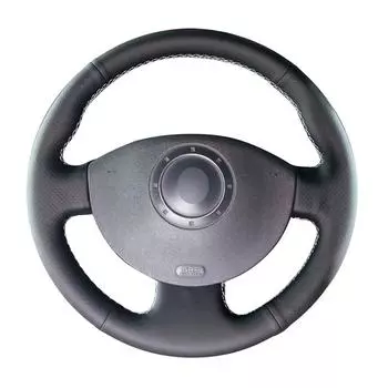 Черный чехол на руль автомобиля из искусственной кожи для Renault Megane 2 2002-2009 Kangoo (ЗЕ) 2008–2013 Сценик 2 2003–2010 Гранд Сценик чёрный