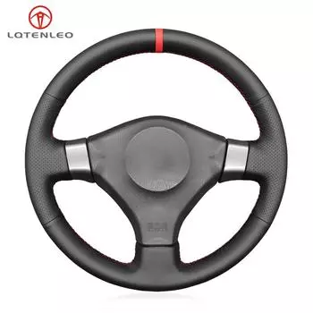 Черный чехол на руль автомобиля из искусственной кожи для Nissan 200SX S15 2001-2002 Silvia 1999-2000 Skyline R34 GTR GT-R 1998-2002 чёрный