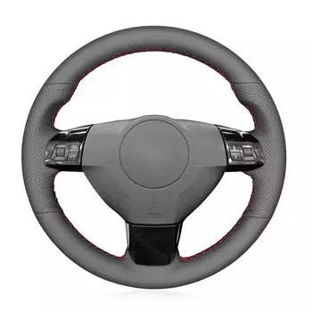 Черный чехол на руль автомобиля из искусственной кожи для Opel Astra Signum Vectra Zaflra 2004-2014 Vauxhall Signum Holden Astra чёрный