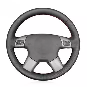 Черный чехол на руль из искусственной кожи для Opel Vectra C 2002-2005 Signum 2003-2005 Vauxhall Vectra Signum Holden Vectra 2004 чёрный
