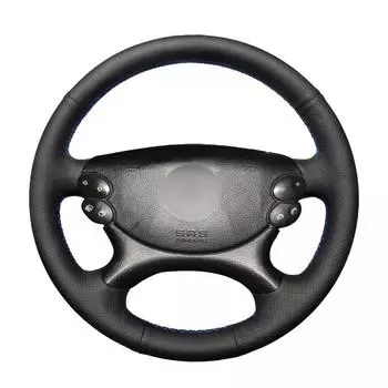 Черный чехол на руль из искусственной кожи, сшитый вручную для Mercedes Benz E-Class W211 E230 E280 E350 CLS-Class CLS350 чёрный