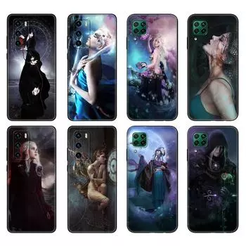 Черный чехол tpu для Huawei P30 Lite P30 Pro P40 чехол для Huawei P40 LITE EP Smart 2020 чехол oracle de la nuit dark light huawei P Smart 2020