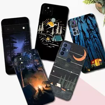 Черный чехол TPU для oneplus 8 pro 8t 9 9R Nord 2 ce N10 N100 N200 4G 5G ночное звездное небо ONEPLUS Nord 5G