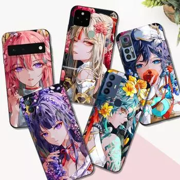 Черный чехол TPU для oneplus 8 pro 8t 9 9R Nord 2 ce N10 N100 N200 4G 5G Genshin impact Nord N200 5G