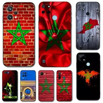 Черный чехол TPU для Realme 7i 8i 9 Pro Plus 9i C12 GT Neo2 Narzo 20 30A 50A 50i марокканский флаг Марокко Realme 7i Global