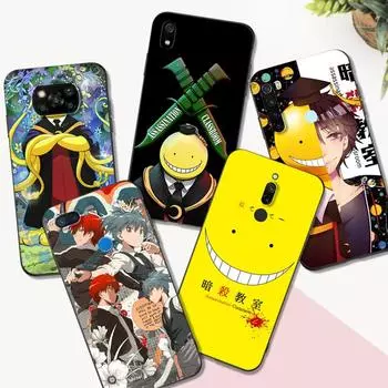 Черный чехол TPU для Xiaomi mi 10 10T NOTE 10 9 A3 lite 9T PRO Cover Assassination Classroom Xiaomi mi 9 Lite