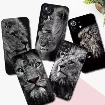 Черный чехол TPU для Xiaomi mi 11i 5G Redmi Note 11 11S 11T Pro PLUS 4G 5G Чехол Животные Лев Redmi Note 11 4G