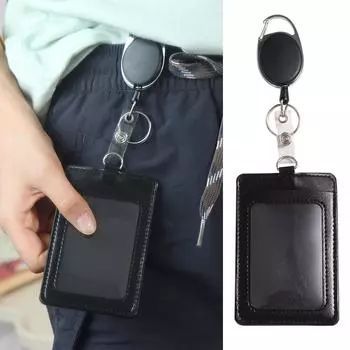 Черный держатель для бейджа, бейдж с ремешком, модный держатель для удостоверения личности, больница чёрный