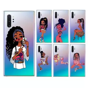 Черный Девушка Искусство для Samsung Galaxy Note 20 10 9 8 Plus Ultra Lite M31 M31S M10 M10S M20 M21 M30 чехол для телефона Samsung M10