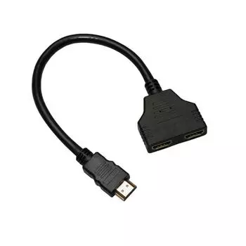 Черный двойной HDMI-разветвитель, 0,3 м 20CM чёрный