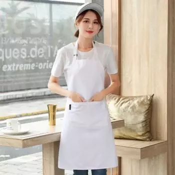 Черный фартук-халтер унисекс для персонала кафе и ресторанов