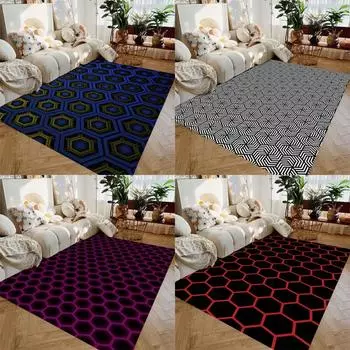 Черный геометрический коврик для входной двери кухни Ковры для гостиной Ковры для декора спальни Ковры для прихожей Коврик для прихожей Коврик для улицы 40X60cm-16x24in