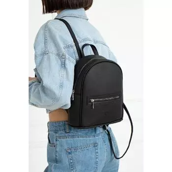 Черный городской рюкзак с карманом