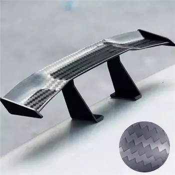 Черный карбоновый автомобиль 17 см Твиловый вид GT Крошечный мини задний спойлер крыло Декорация