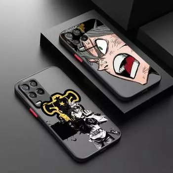 Черный клевер аниме крутой для OPPO A98 A96 A94 A93 A78 A77S A76 A74 A73 A72 A57E S A56S матовый полупрозрачный чехол для телефона OPPO A56S