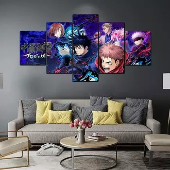 Черный клевер, японское аниме, фреска, 5 шт., декоративное настенное искусство, холст, плакат, картины для гостиной, домашний декор, украшение для картины 20x35 20x45 20x55cm