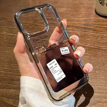 Черный кофейный силиконовый чехол для телефона iPhone 14 Pro, чехол для iPhone 15 11 13 12 Pro Max XS X XR 7 8 Plus SE, противоударный мягкий чехол For iPhone SE 2022