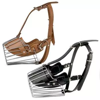 Черный/коричневый прочный металлический проволочный намордник для собак большой породы собак амстафф питбультерьер против укусов и лая жевательные намордники S