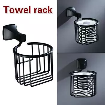 Черный космический алюминиевый держатель для бумажных полотенец, держатель для туалетной бумаги, европейская вешалка для бумажных полотенец, аксессуары для ванной комнаты