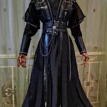 Черный костюм Косплей Мужской костюм Аниме Костюм L чёрный