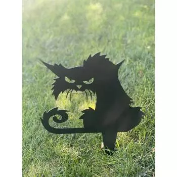 Черный кот Декор для двора на Хэллоуин, Злой котенок, Черный кот Декор